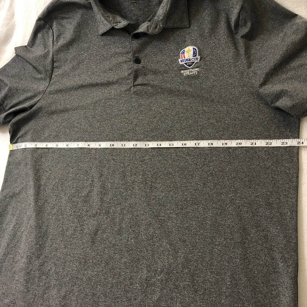 Ryder Cup Whistling Straits Shirt Mens XL Gray Golf Adidas Performance Polo 2020